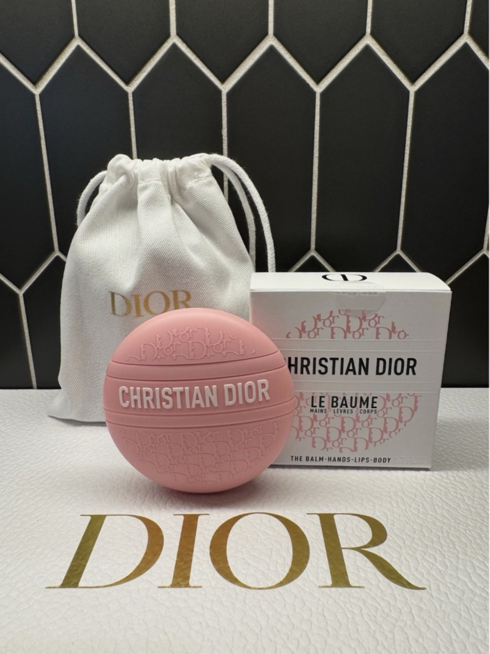 Dior Le Baume Revitalizing Balm Rose Pink Limited Edition New w. Authentic Pouch